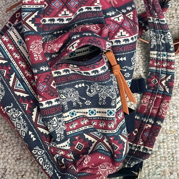 〰️➰Vegan Leather Muli-Compartment Backpack Satchel 🐘〰️ - Picture 8 of 13
